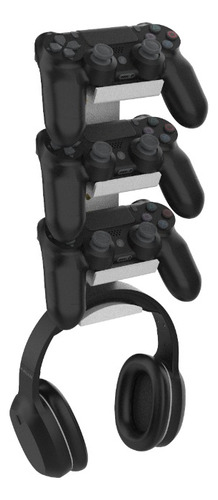 Suporte De Parede Para 3 Controles E Headset De Xbox Ps4 Ps3 Cor Branco