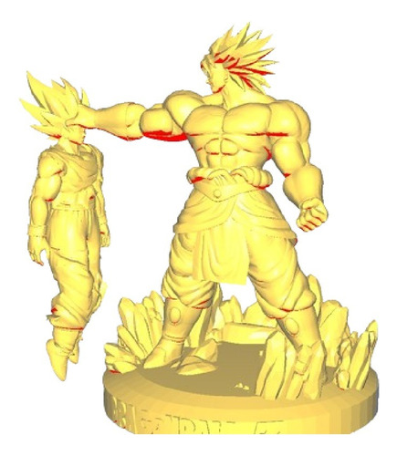 Dragon Ball Broly Vs Goku Archivo Stl Para Impresion 3d