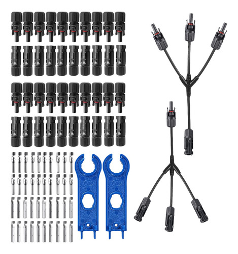 Conectores Solares Tipo Y, Conector Fotovoltaico De 3 Vías,