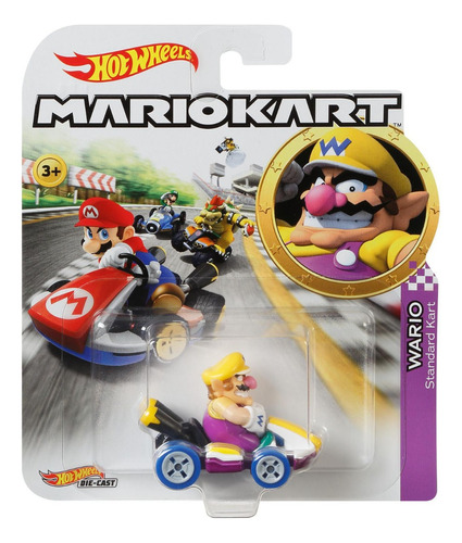 Hot Wheels Mario Kart Wario Standard 1:64 Vehiculo Original