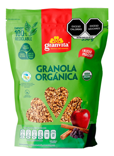 Granola Granvita Orgánica en bolsa 350 g