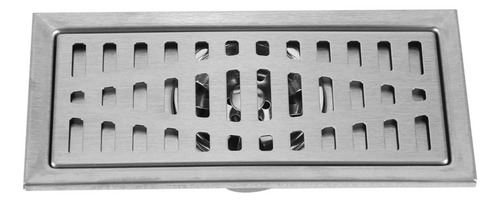 Desagüe De Ducha De Baño 20x10cm Rectangular De Acero Inoxid