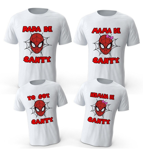 T-shirt Camiseta Superheroes S2   Pack X 4