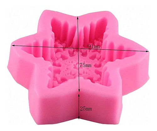 Moldfun Molde De Silicona Con Forma De Copo De Nieve Navideñ