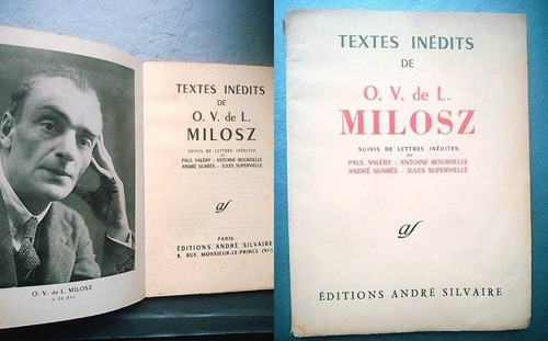 Textes Inédits De O. V. De L. Milosz. 180 Ex. Num.