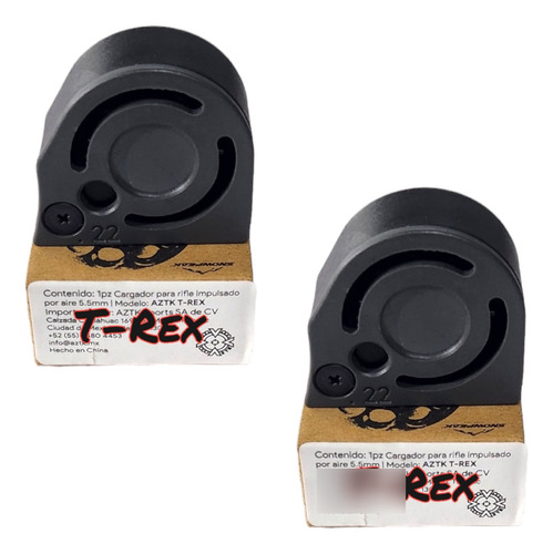 Pack 2 Cargadores P/rifles T-rex 5.5 Capacidad 10 Diabolos