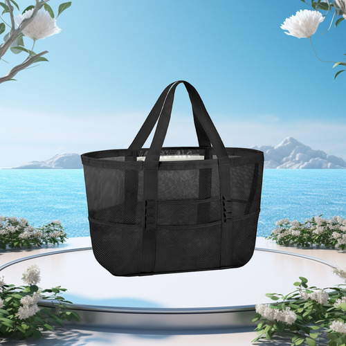 Bolsa De Praia Feminina De Malha, Sacola De Praia Grande, Fe