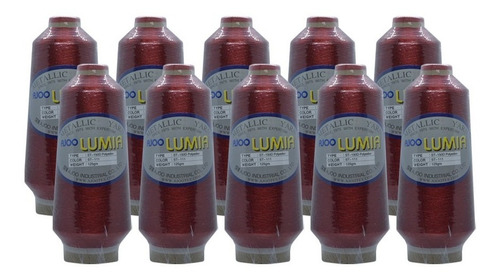 Hilo Lumia Color Rojo Para Bordado St-111 Paq. De 10 Hilos 