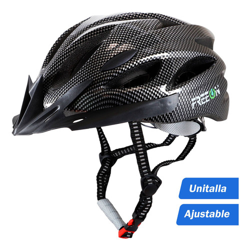 Casco De Bicicleta Con Visera Negro Montaña Fon200o Freeon Talla G