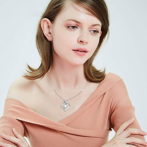 Flyow Collar De Corazón De Ópalo Creado Para Mujeres Y Niñas