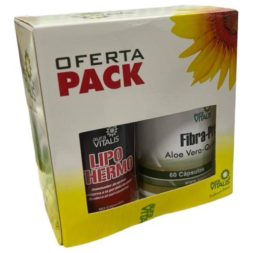 Pack Lipothermo Quemador Grasa + Fibra Pro Aloe 150 Caps