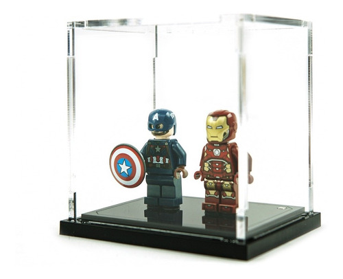 Exhibidor Acrílico Caja Lego Vitrina 2 Minifiguras Protector