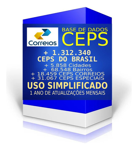 Base Cep E Dne Correios 12/2023 - Completa Download Formatos