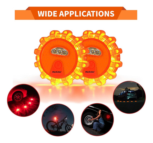 Paquete De 6 Luces Led De Emergencia Para Automóvil, Base Ma