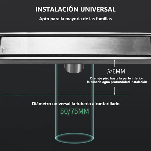 Drenaje De Piso,sus304 Acero Inoxidable Antiolor Drenaje 1pz