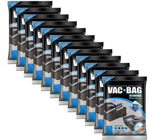 12 Saco Vácuo Vac Bag Ordene Trip Bag 40x60 Organizador Mala