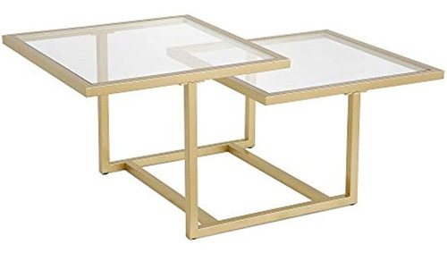 Henn&hart Amalie Two-tier Coffee Table, 43 , Gold