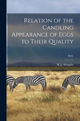 Libro Relation Of The Candling Appearance Of Eggs To Thei...
