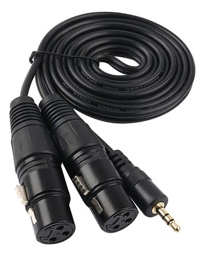 Mini Divisor Estéreo Doble Xlr Hembra En Y De 3,5 Mm (1/8\)