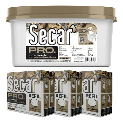 Kit Evita Mofo Secar Pro Container+3 Refis