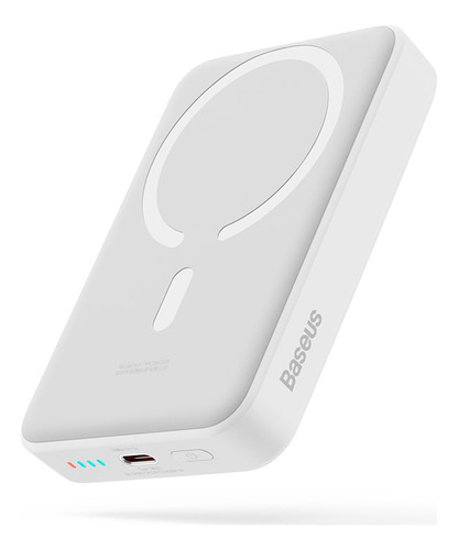 Powerbank Batería Portátil Magnética Baseus 10000mah 30w Color Blanco