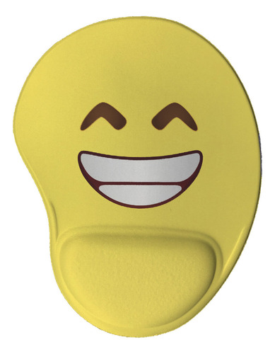 Mouse Pad Ergonômico Emoji Sorriso Presente Criativo Geek