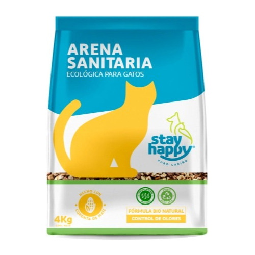 Arena Sanitaria Ecologica Gatos Stay Happy Aroma Natural 4k
