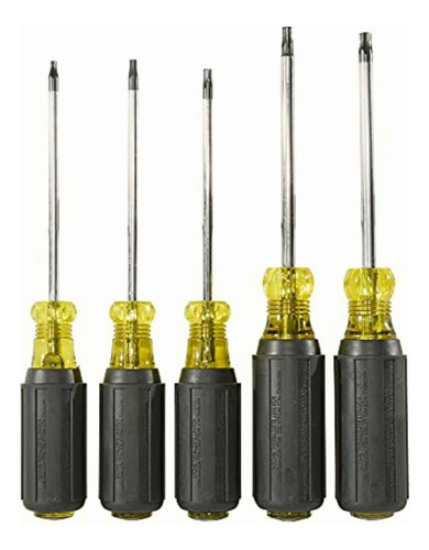 Klein Tools 19555 Screwdriver Set, 5 Pc. Cushion-grip Torx