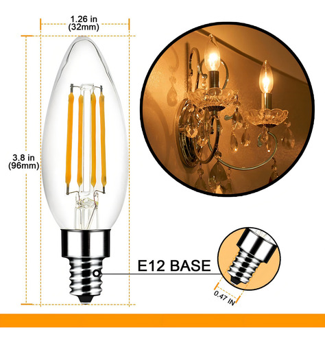 Bombillas Led Equivalentes A 60 W Megaman B10 E12 5 W 2700