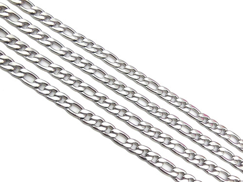 13mm Width 5feet Stainless Steel Figaro Chains Findings...