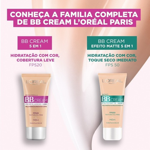 Base De Maquiagem L'oréal Paris Bb Cream Base 5 Em 1 - 30ml