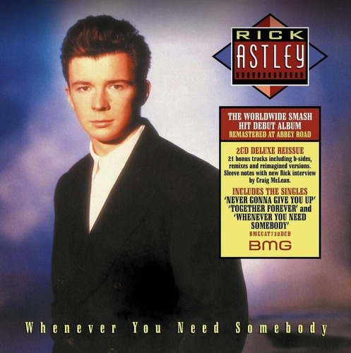 Rick Astley / Whenever You Need Somebody 2cd Deluxe