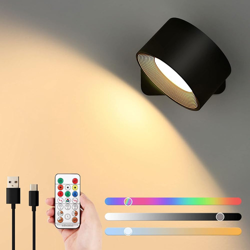 ~? Aplique De Pared Led Lightess 19 Colores Rgb Regulable, A