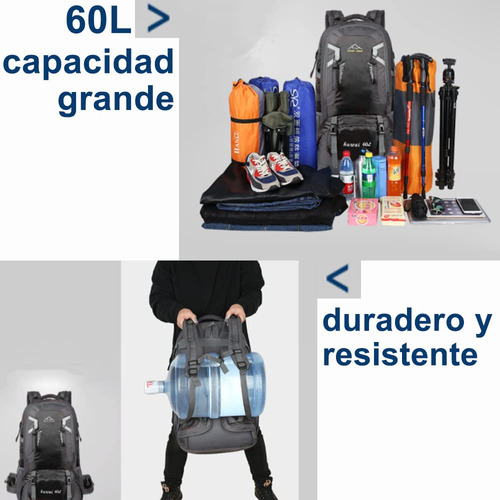 Dqst Mochila Impermeable De Viaje 60l Mochila Resistente Con