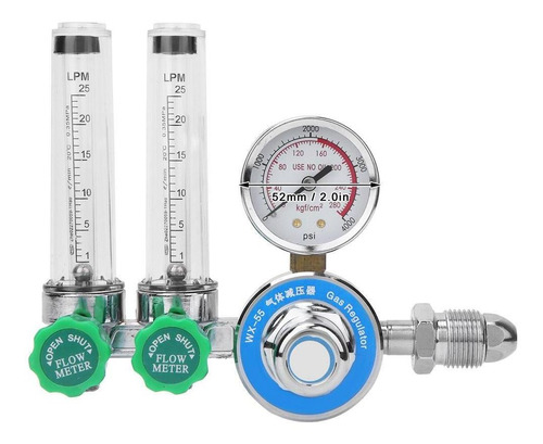 Medidor De Flujo De Argón De Soldadura De Doble Tubo Regulad