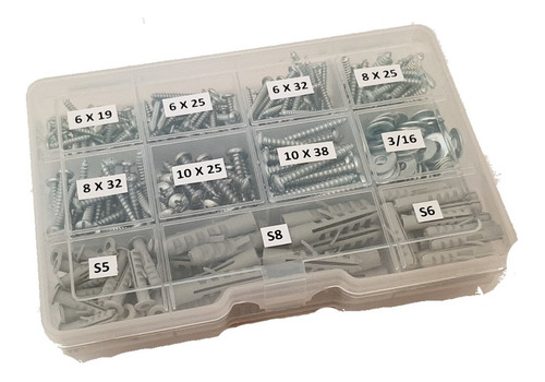 Kit Tornillo Parker,tarugos Arandelas Gavetero 425 Unidades