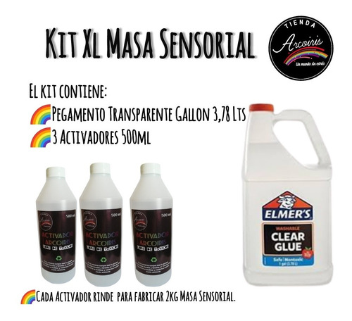 Kit Xl Masa Sensorial Slime Clear