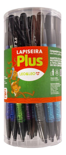 Lapiseira 2.0mm Leo & Leo Plus 6cores Sortidos Pote Com 24
