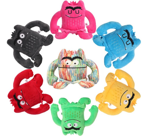 Pack Peluches El Monstruo De Colores 15cm 7 Piezas