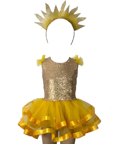 Disfraz de sol para niña con tutu deals