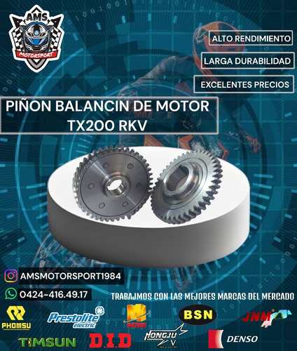 Piñon Balancin De Motor Tx200 Rkv 