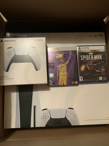 Imagen 1 de 2 de Playstation 5 Disc, 2 Controllers, 2 3d Headset + Spiderman