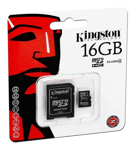 Kingston Memoria Micro Sd 16gb Clase 4 Celulares Camaras Tablet Original Mayoreo Garantia Sdc4