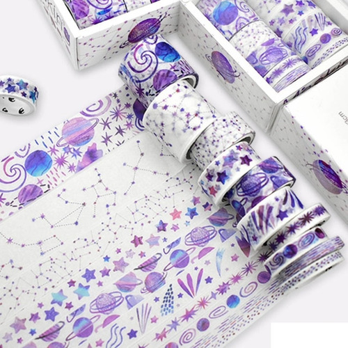 Washi Tape Caja Con 10 Cintas Kawaii Decorativas Scrapbook