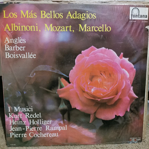 Disco Lp Albinoni Mozart- Bellos Adagios