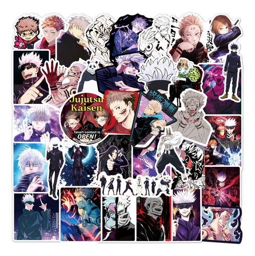 Jujutsu Kaisen Stickers 100 Calcomanias De Pvc Contra Agua