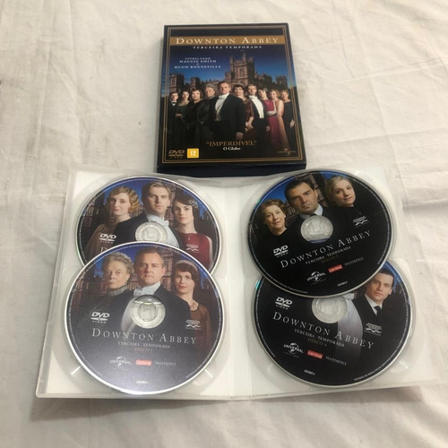 Lote C/ 3 Box Dvd - Seriado Downton Abbey - 1 À 3 Temporada (Usado)