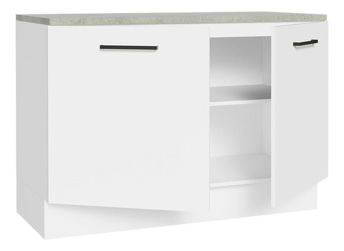 Balcão Pia Cozinha 2 Portas (com Tampo) Branco Agata Madesa