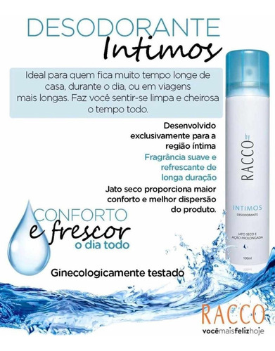 Desodorante Intimo Racco 100ml Original - Envio Imediato