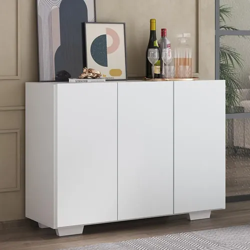Aparador Buffet 3 Portas Veneza Multimóveis V1010 Cor Branco